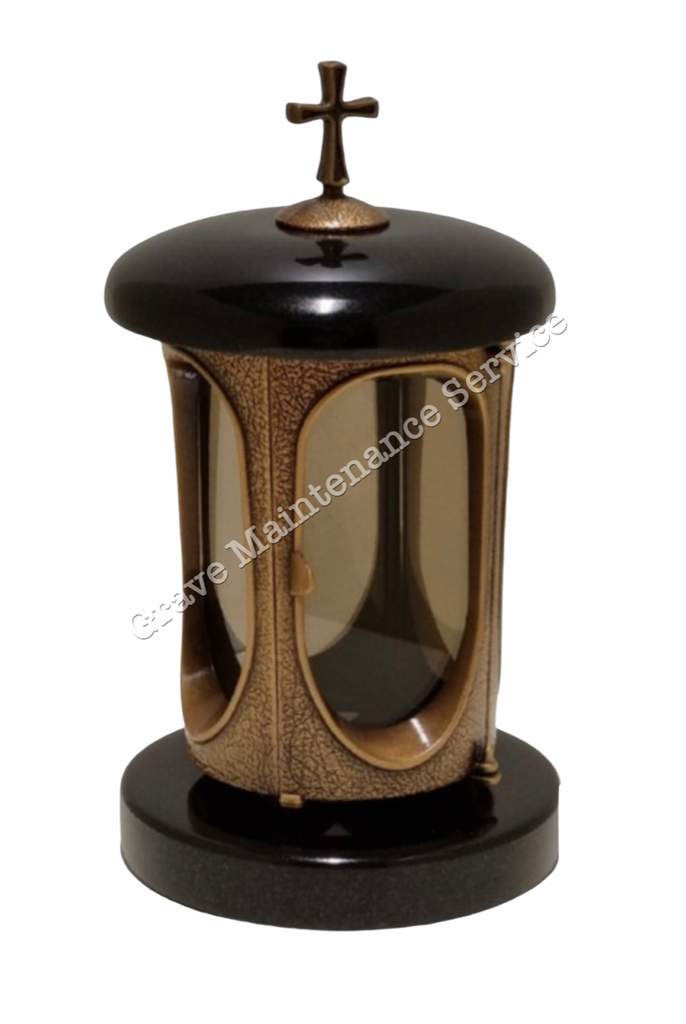 GMS-L35 Granite Lantern - BRONZE CROSS