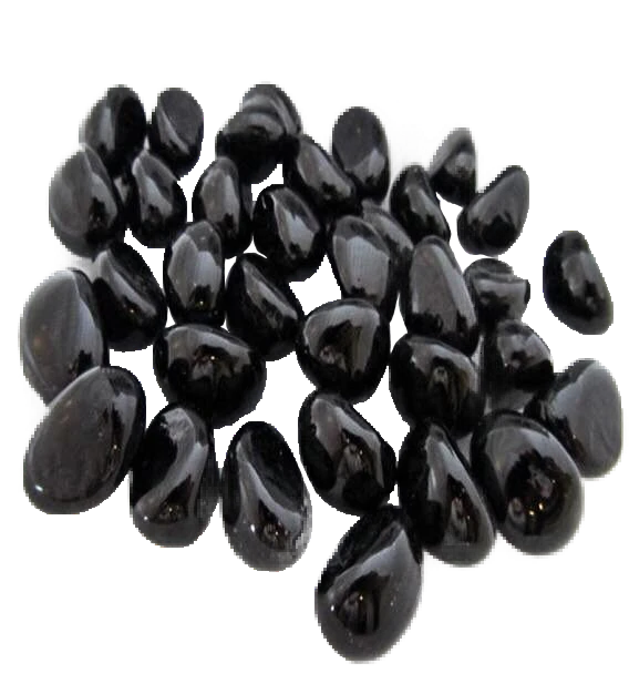 Black Glass Gems - 15-28mm 25kg Bag