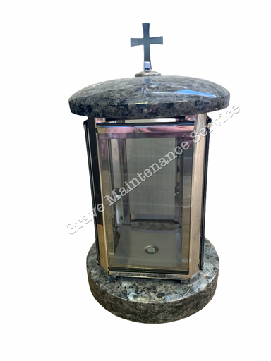 GMS-L36 Granite Lantern - SILVER CROSS